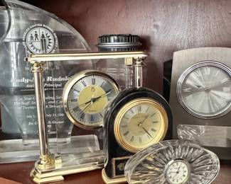 Waterford Crystal Small Oval Quartz Desk Clock