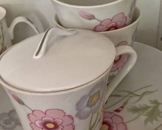 Vintage Floral Porcelain Tea Set  Seymour Mann second image