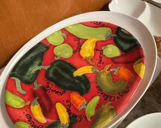 Clay Art Caliente Oval Serving Platter