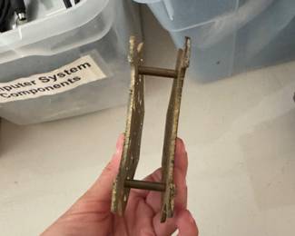 Vintage Ornate Brass Napkin or Letter Holder second image