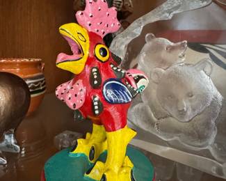 Juan Jos Ramos Medrano JJRM Mexican Barro Betus Rooster Figurine