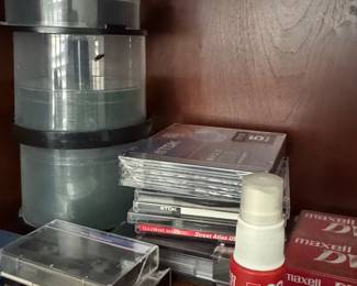 Vintage Blank Media Lot TDK, Maxell, Cleaning Kit