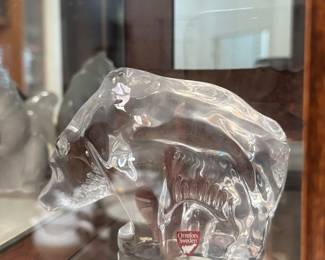 Orrefors Crystal Bear Figurine