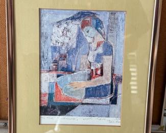 Shmuel Mulla BenHaim Signed Figurative Print
