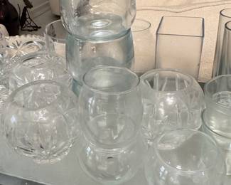 Assorted Clear Glass Votive and Tea Light Candle Holder Collection