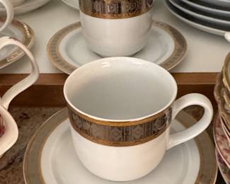 Formalities by Baum Bros. Samantha Gold Rimmed Cup and Saucer Set second image