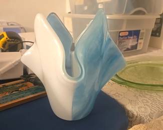 Vintage Handerchief Vase