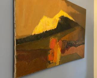31”×53” Harry Zarin Original Abstract Landscape Oil Painting - Canvas