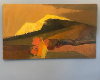 31”×53” Harry Zarin Original Abstract Landscape Oil Painting - Canvas