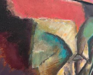 21”x25” Harry Zarin Signed Original Abstract Oil Painting – Professionally Framed