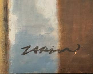 26"x30" Harry Zarin Original Modernist Abstract Composition - Professionally Framed