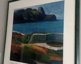 33” × 33” Framed James Weeks SFMOMA Exhibition Poster 