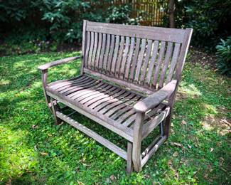 Outdoor Teak Glider Bench