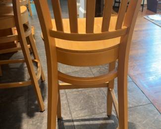  44”x17” (each/3 avail) Natural Finish Solid Wood Bar Stool