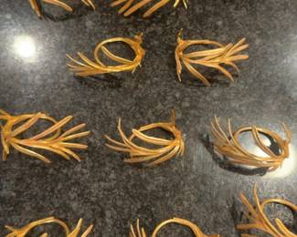 Set of 15 Michael Michaud Rosemary Napkin Rings