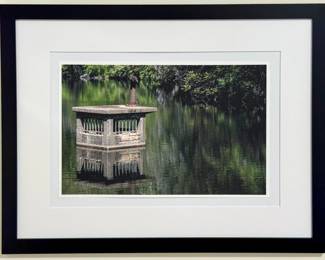 20”x26” Jeffrey Marqusee Nature Photography Print of Industrial Structure in Water - Professionally Framed