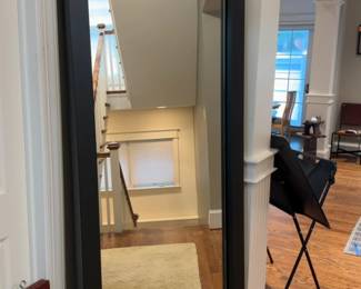 88”x32”x4” Room & Board Black Framed Full Length Mirror