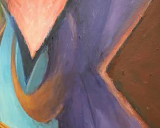 29”×31” Original Abstract Oil Painting By Harry Zarin - Professionally Framed
