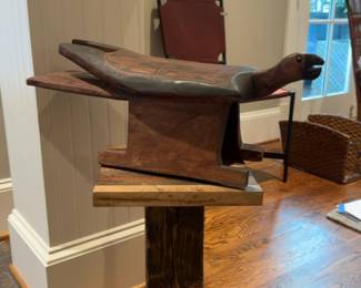 24” Amazon Brazilian Indigenous Hand-Carved Zoomorphic Ceremonial Bench