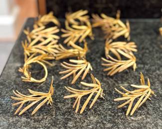 Set of 15 Michael Michaud Rosemary Napkin Rings