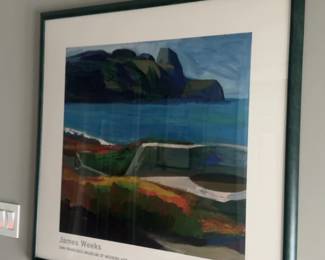 33” × 33” Framed James Weeks SFMOMA Exhibition Poster 