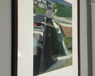 42” × 34” Framed Richard Diebenkorn SFMOMA Exhibition Poster