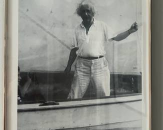 30” × 20” Framed Albert Einstein by Lotte Jacobi Smithsonian Exhibition Poster 