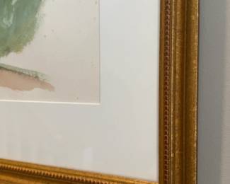 19”×23” Harry Zarin Signed Original Abstract Watercolor – Professionally Framed