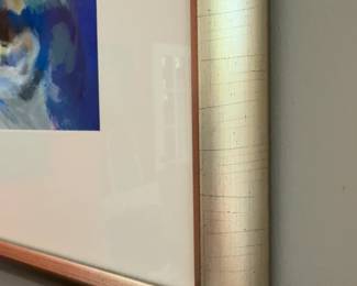 23”x26" Harry Zarin Original Mid-Century Abstract Painting – Professionally Framed