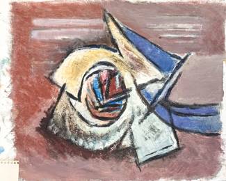 12”x16” Harry Zarin Original Painting on Paper Abstract Expressionist Oil Painting on Canvas