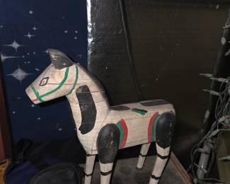 Antique wood horse