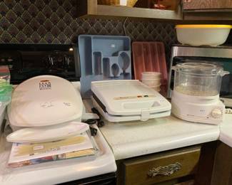 new George Foreman grill, Belgian waffle maker, steamer, etc.