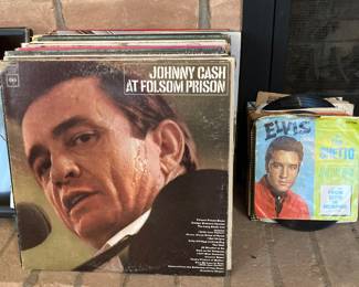 vintage LPs and 45s