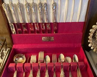 Reed and Barton "Tiger Lily" stainless flatware set
