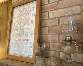 James Avery Christian Symbols framed sign