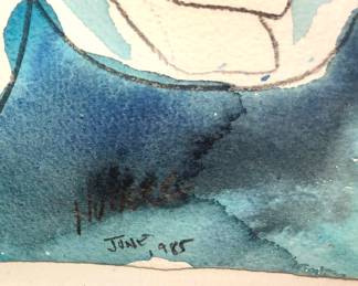 Huneck signature in pencil, June 1985