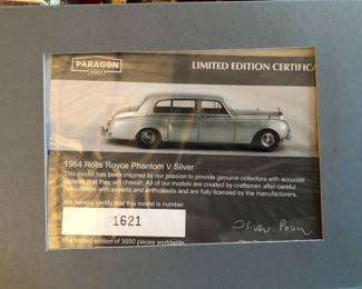 Paragon diecast Limited edition 1964 Rolls-Royce Phantom V Silver