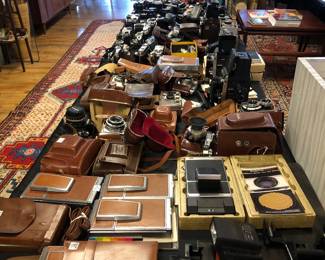 Many 100s of 35 mm SLR, collectible, antique, vintage, Polaroid & etc. cameras & accessories 