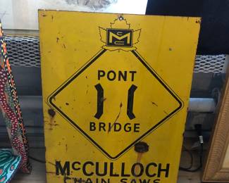 McCulloch Chain saws sign