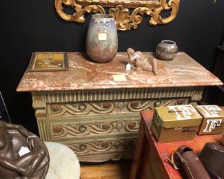 Beautiful marble top Italianate chest