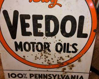 Veedol Motor Oil enamel sign