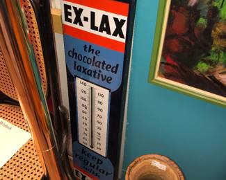 Ex-Lax enamel thermometer