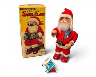 Mechanical reading santa claus