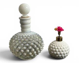 Hobnail perfume bottles