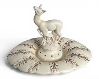 Redwing pottery deer flower frog