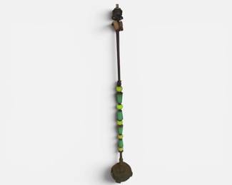 Jadeite and uranium art deco floor lamp