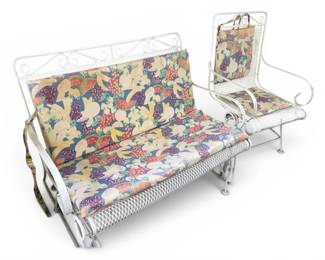 Vintage Patio Glider and chair