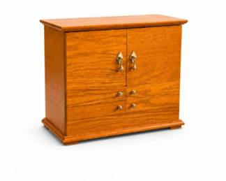 3 LoriGreinerDeluxeWoodenJewelryArmoireChest