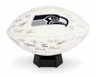 2 AuthenticatedLicensedSeattleSeahawksTeamSignedFootball