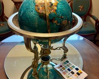 Large Kalifano Gemstone Globe $350.00